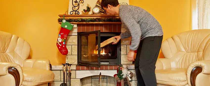 Rusted Metal Fireplace Restoration in Wylie, Texas